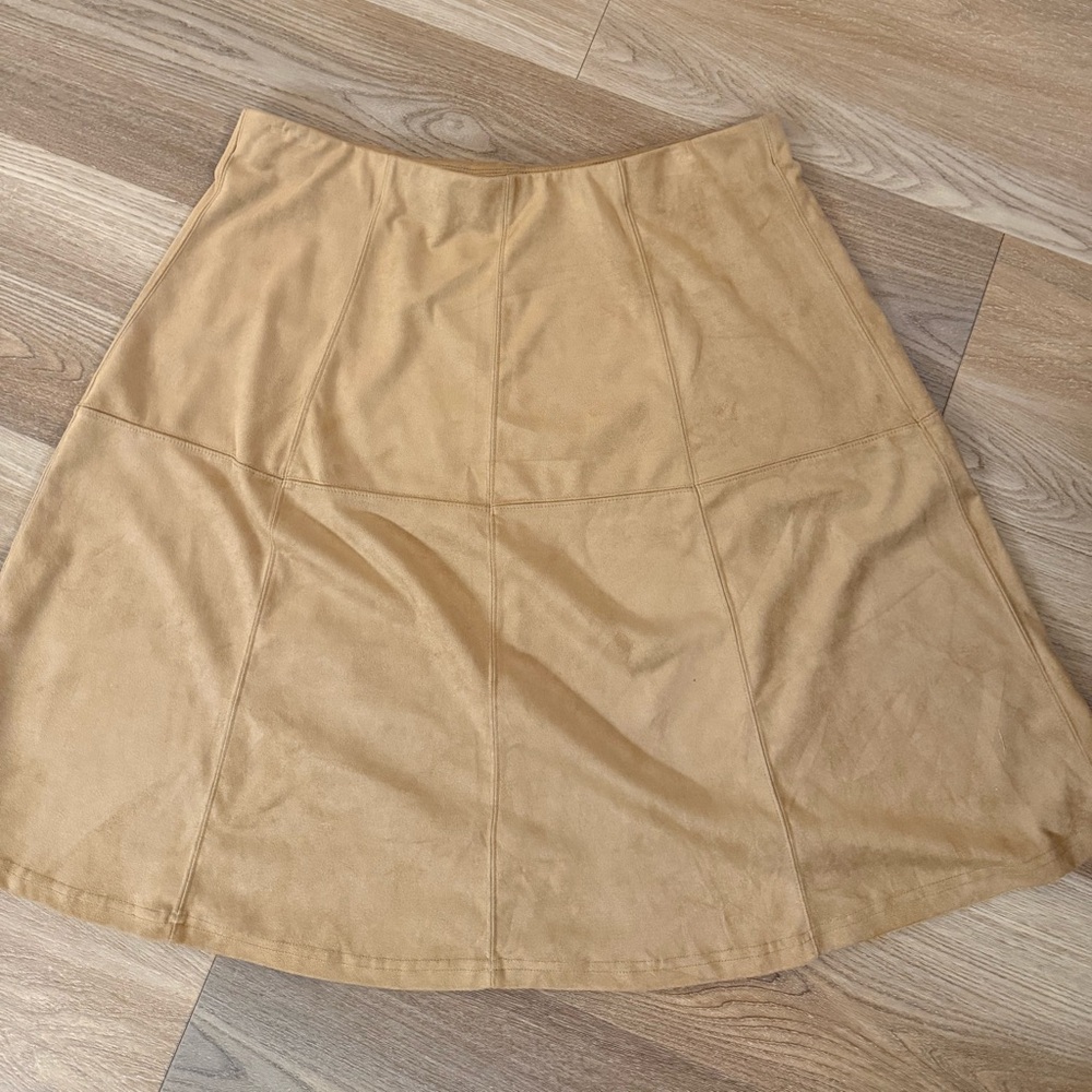 Tan Suede Women's Skirt